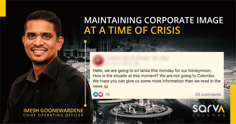 Maintaining corporate image at a time of crisis.